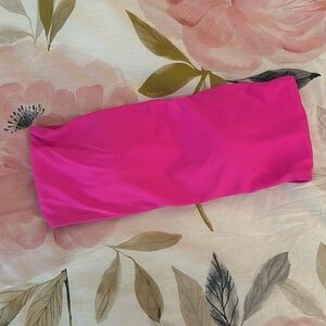 Hot pink bikini bandeau top. Never worn